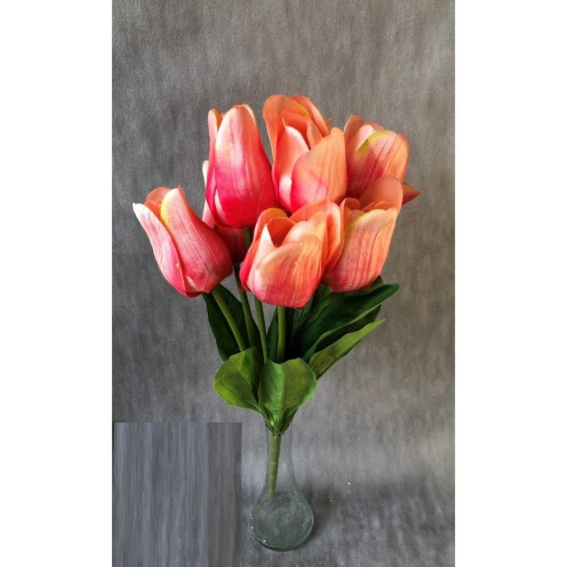 Tulipán csokor x 9 48 cm - 5 színben
