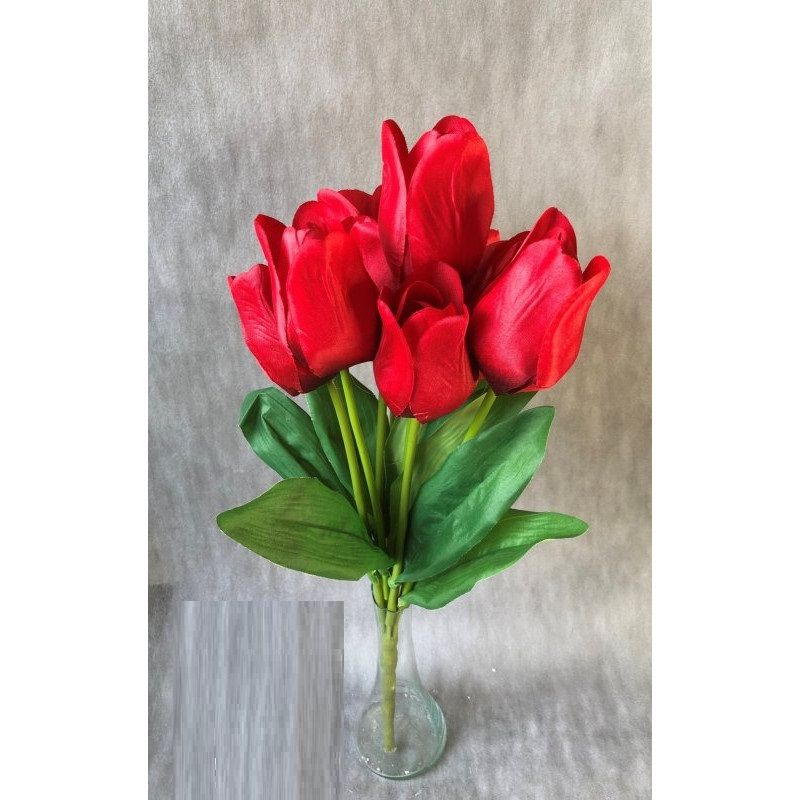 Tulipán csokor x 9 48 cm - 5 színben