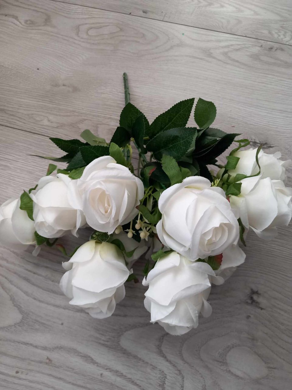 Fehér rózsa csokor x 12 40 cm - Fehér 