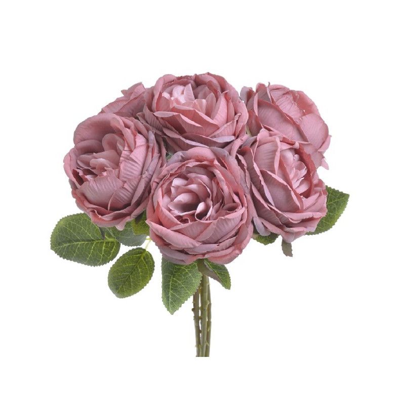 Rózsa kötegelt csokor x6 - 4 színben
