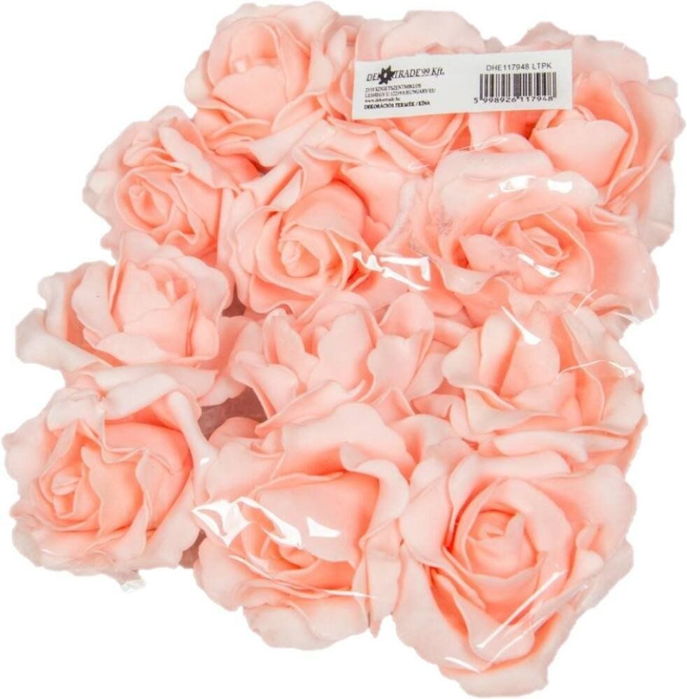 Polifoam rózsa virágfej 6 cm 12 db - LTPK