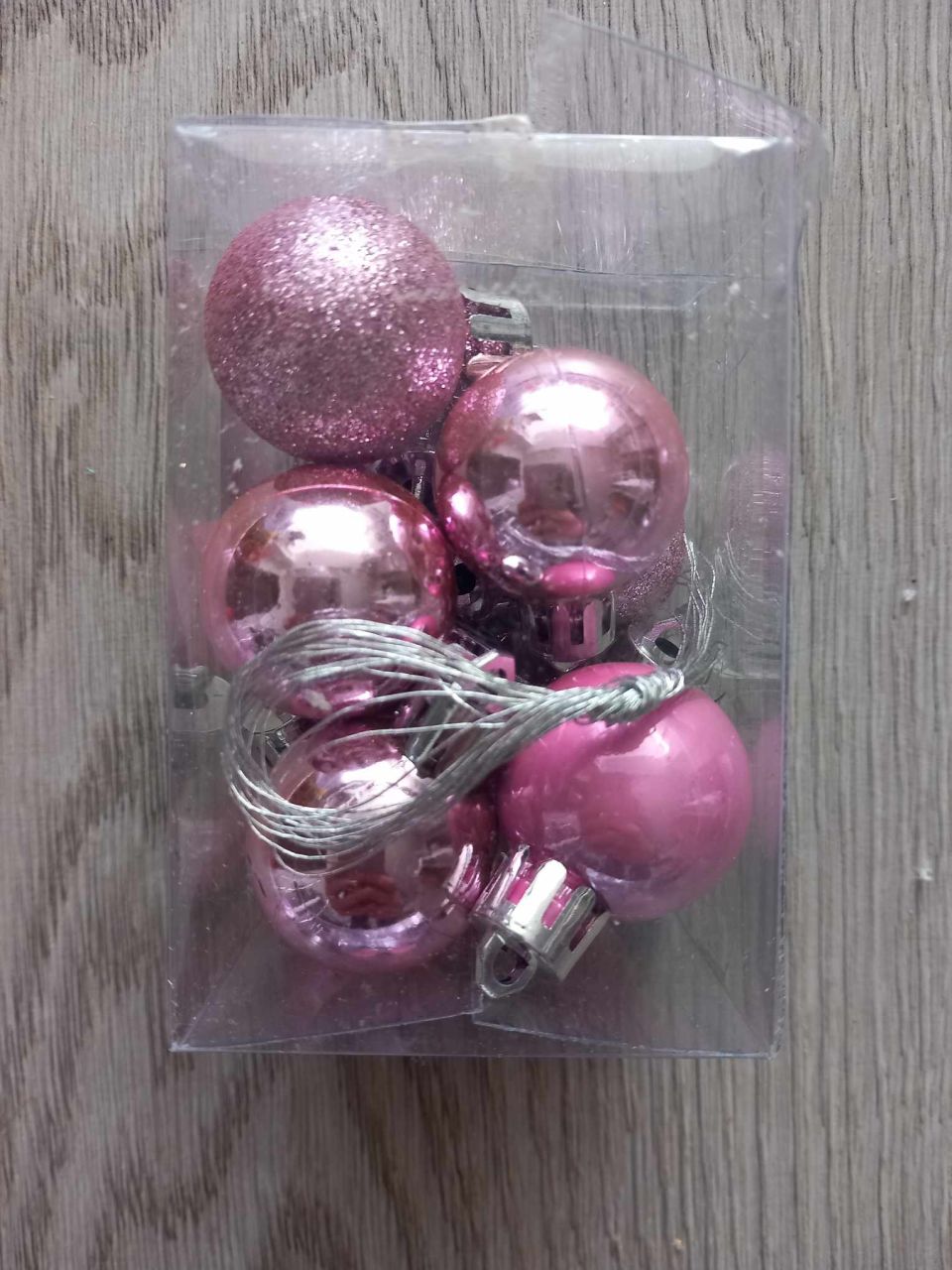 Mini gömb szett arany 12 db / csomag - Rózsaszín