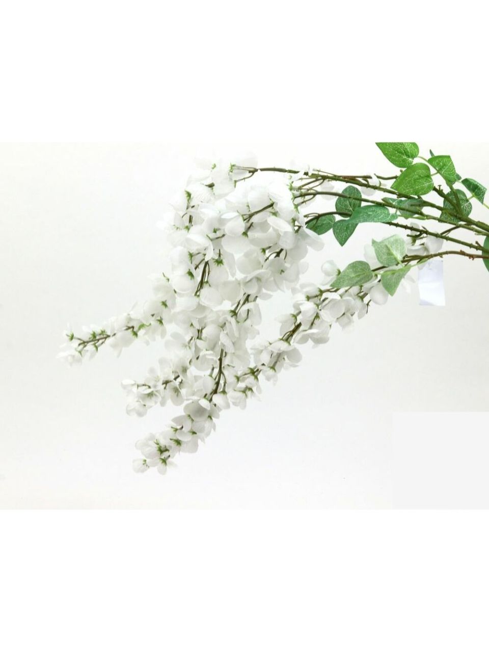 Fehér csüngős virágú dekor ág