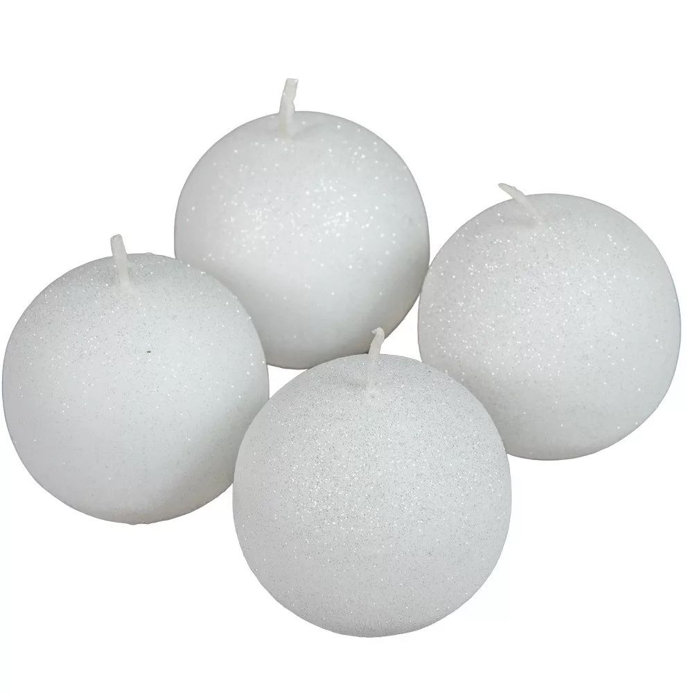 Bársonyhatású glitteres gömbgyertya Ø 6 cm – 7 színben Bársonyhatású glitteres gömbgyertya Ø 6 cm – 7 színben