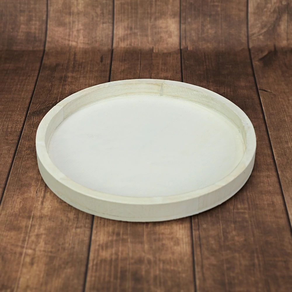 Fa tálca fehér 26cm Fa tálca fehér 26cm