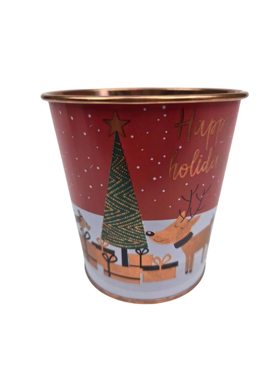 Karácsonyi mintás bádog kaspó 10 cm- Több féle Karácsonyi mintás bádog kaspó 10 cm- Több féle