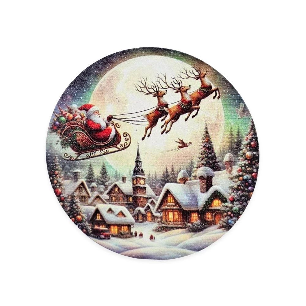 Nyomtatott fa tábla koszorú közép 14,8 cm - Karácsonyi minták Nyomtatott fa tábla koszorú közép 14,8 cm - Karácsonyi minták