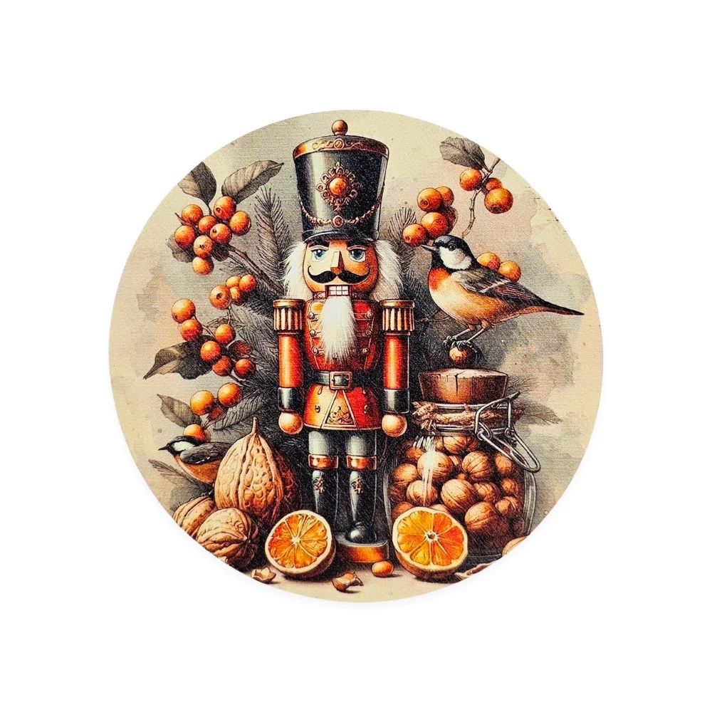 Nyomtatott fa tábla koszorú közép 14,8 cm - Karácsonyi minták Nyomtatott fa tábla koszorú közép 14,8 cm - Karácsonyi minták