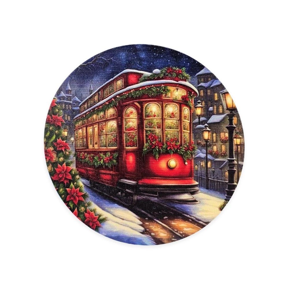 Nyomtatott fa tábla koszorú közép 14,8 cm - Karácsonyi minták Nyomtatott fa tábla koszorú közép 14,8 cm - Karácsonyi minták