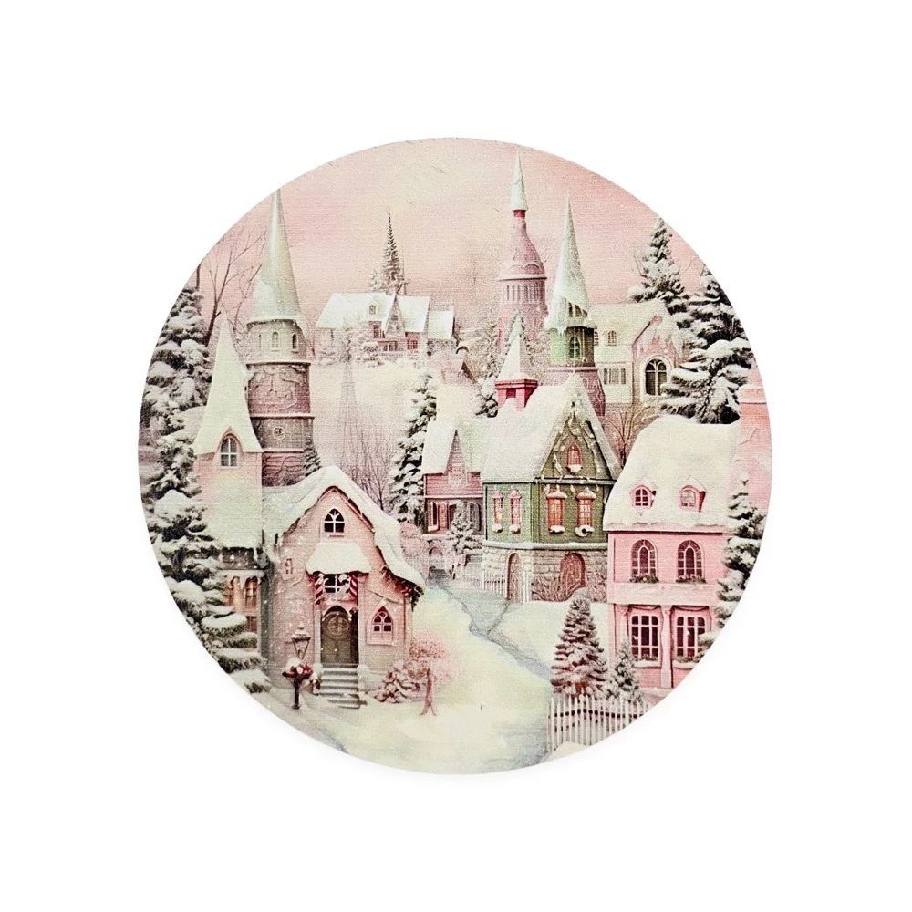 Nyomtatott fa tábla koszorú közép 14,8 cm - Karácsonyi minták Nyomtatott fa tábla koszorú közép 14,8 cm - Karácsonyi minták