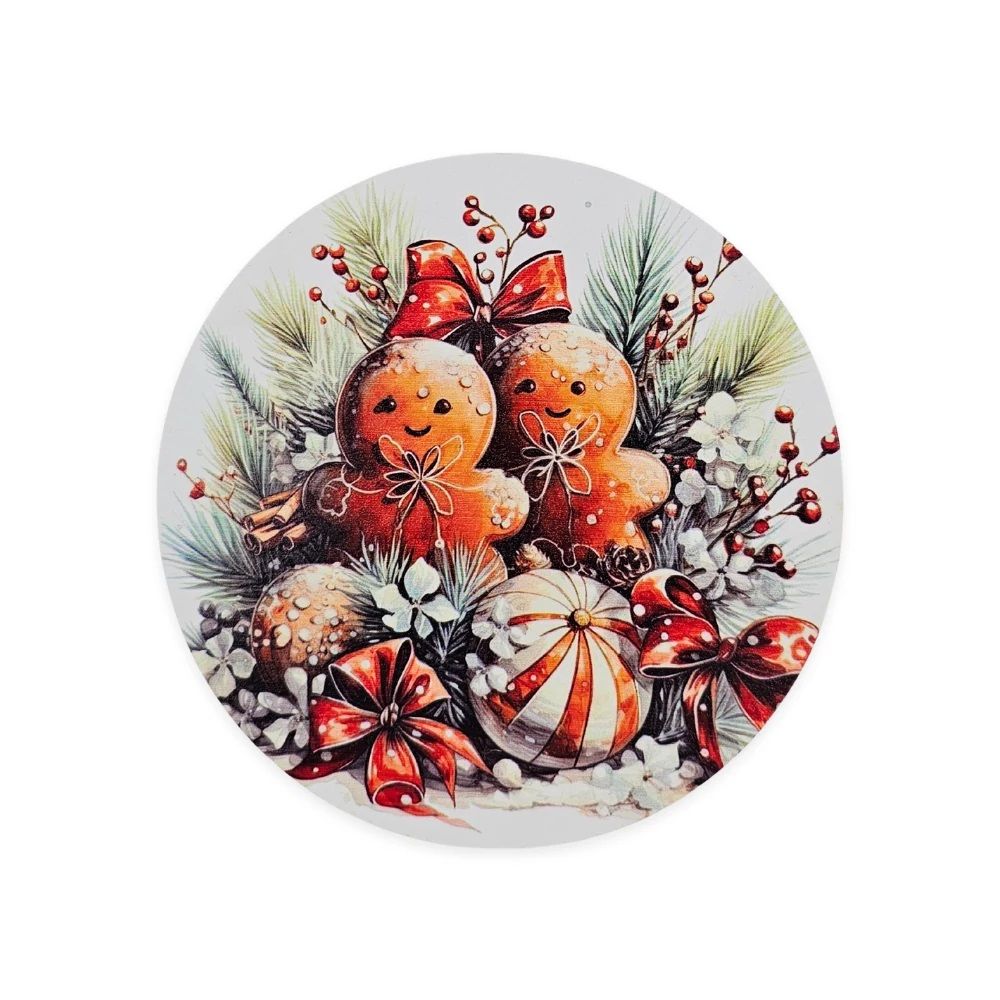 Nyomtatott fa tábla koszorú közép 14,8 cm - Karácsonyi minták Nyomtatott fa tábla koszorú közép 14,8 cm - Karácsonyi minták