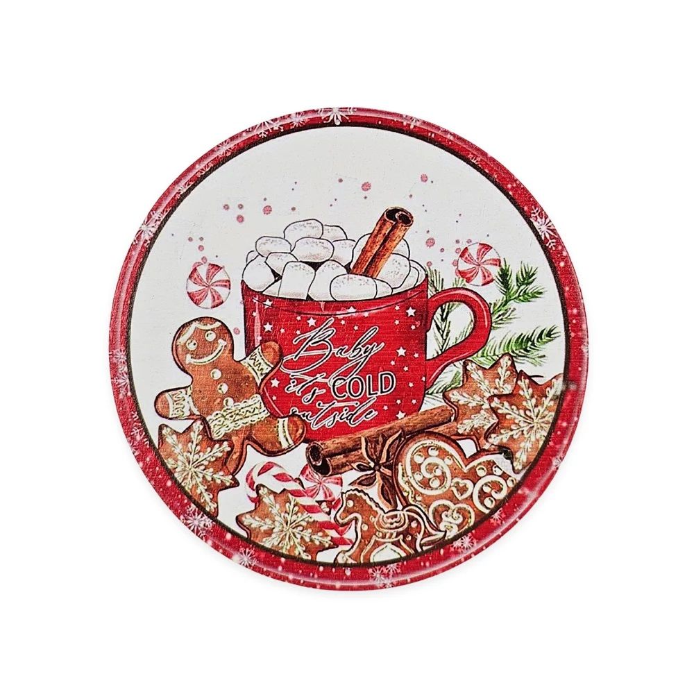 Nyomtatott fa tábla koszorú közép 14,8 cm - Karácsonyi minták Nyomtatott fa tábla koszorú közép 14,8 cm - Karácsonyi minták