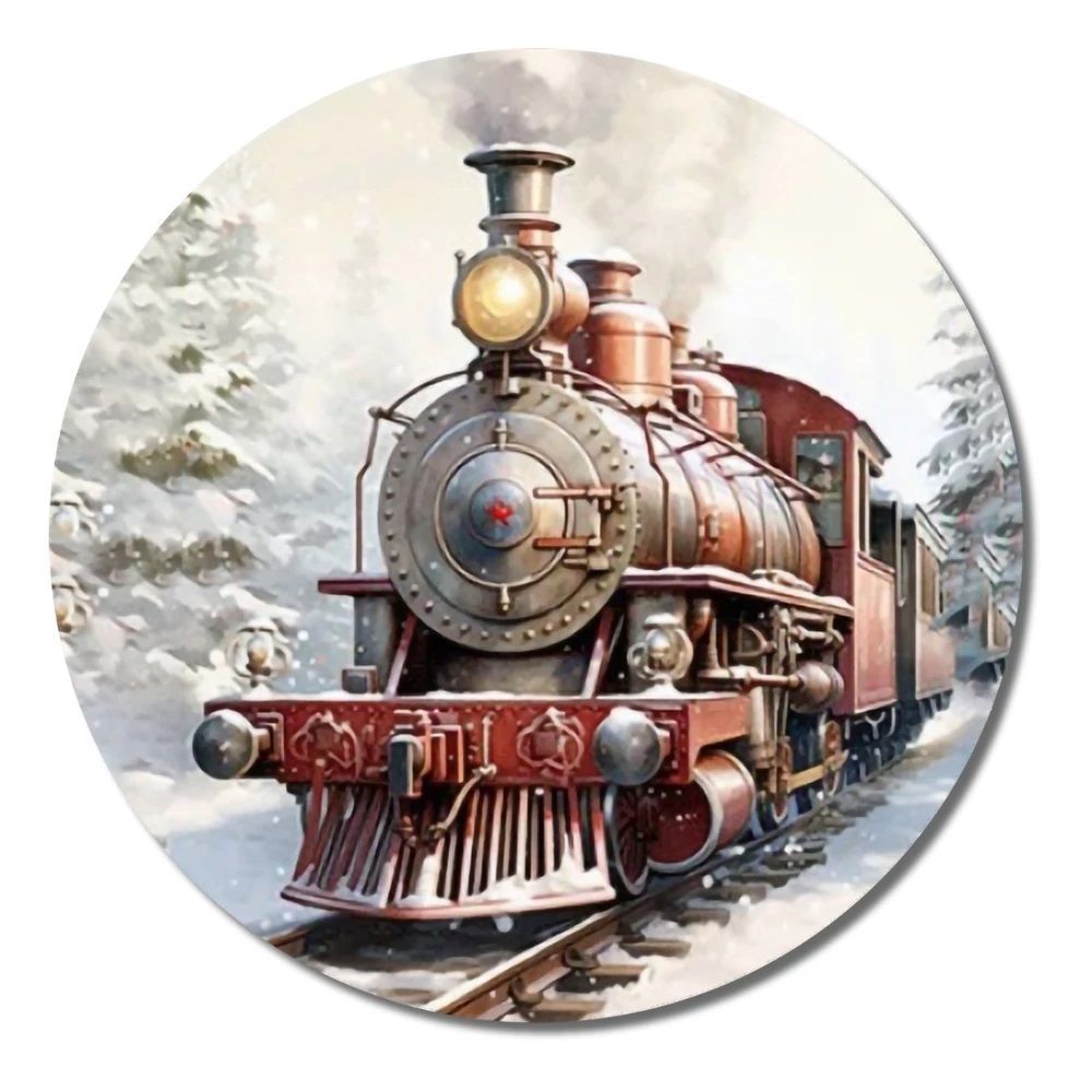 Nyomtatott fa tábla koszorú közép 14,8 cm - Karácsonyi minták Nyomtatott fa tábla koszorú közép 14,8 cm - Karácsonyi minták