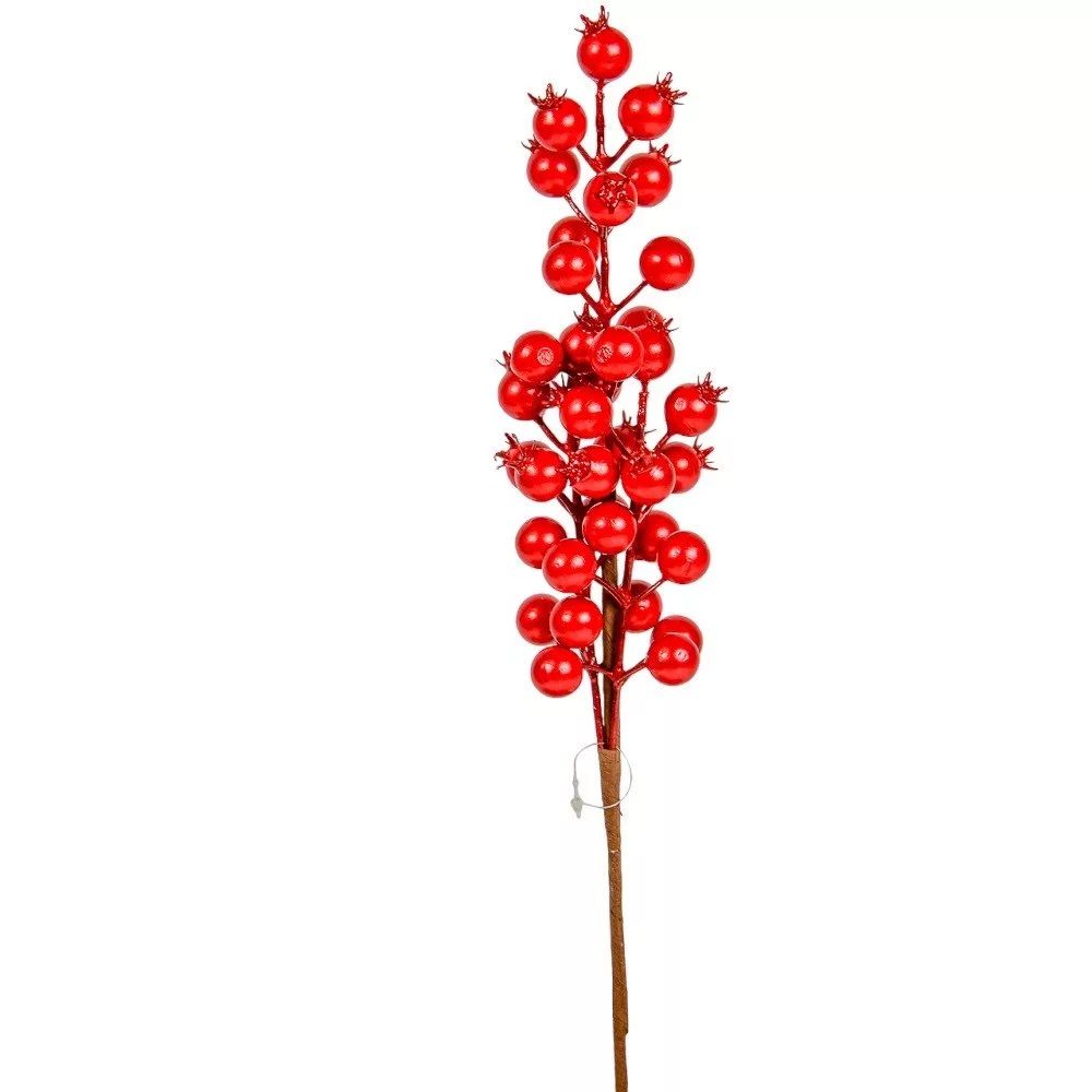 Metál bogyós ág 38cm - 2 színben Metál bogyós ág 38cm - 2 színben