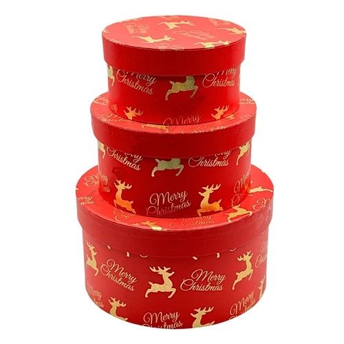 Papírdoboz szett karácsonyi 3 db-os - 4 mintával
