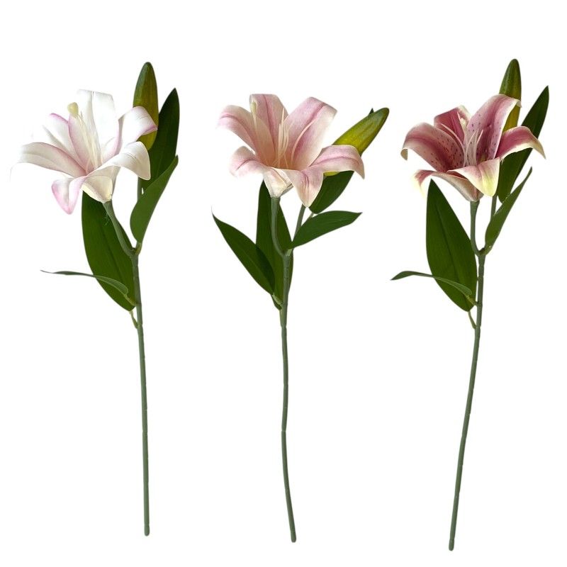 Gumis szálas liliom 48cm - 6 színben Gumis szálas liliom 48cm - 6 színben
