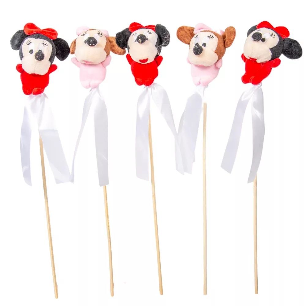 Pálcás plüss mickey egér - 2 színben Pálcás plüss mickey egér - 2 színben