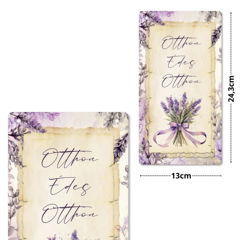 Akasztós fa tábla Otthon Édes Otthon 13x24,3cm - 3 mintával Akasztós fa tábla Otthon Édes Otthon 13x24,3cm - 3 mintával