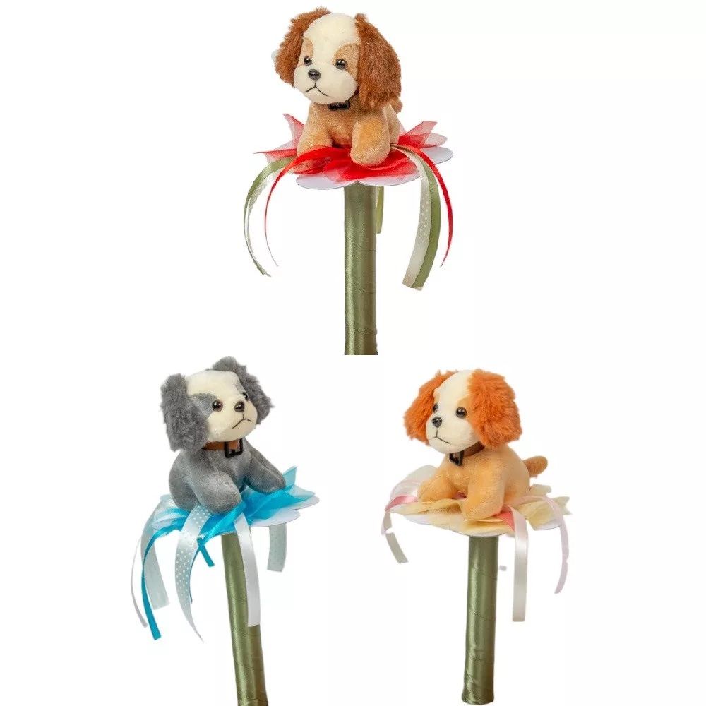 Ballagási csokor kutyussal 30cm -3 féle Ballagási csokor kutyussal 30cm -3 féle