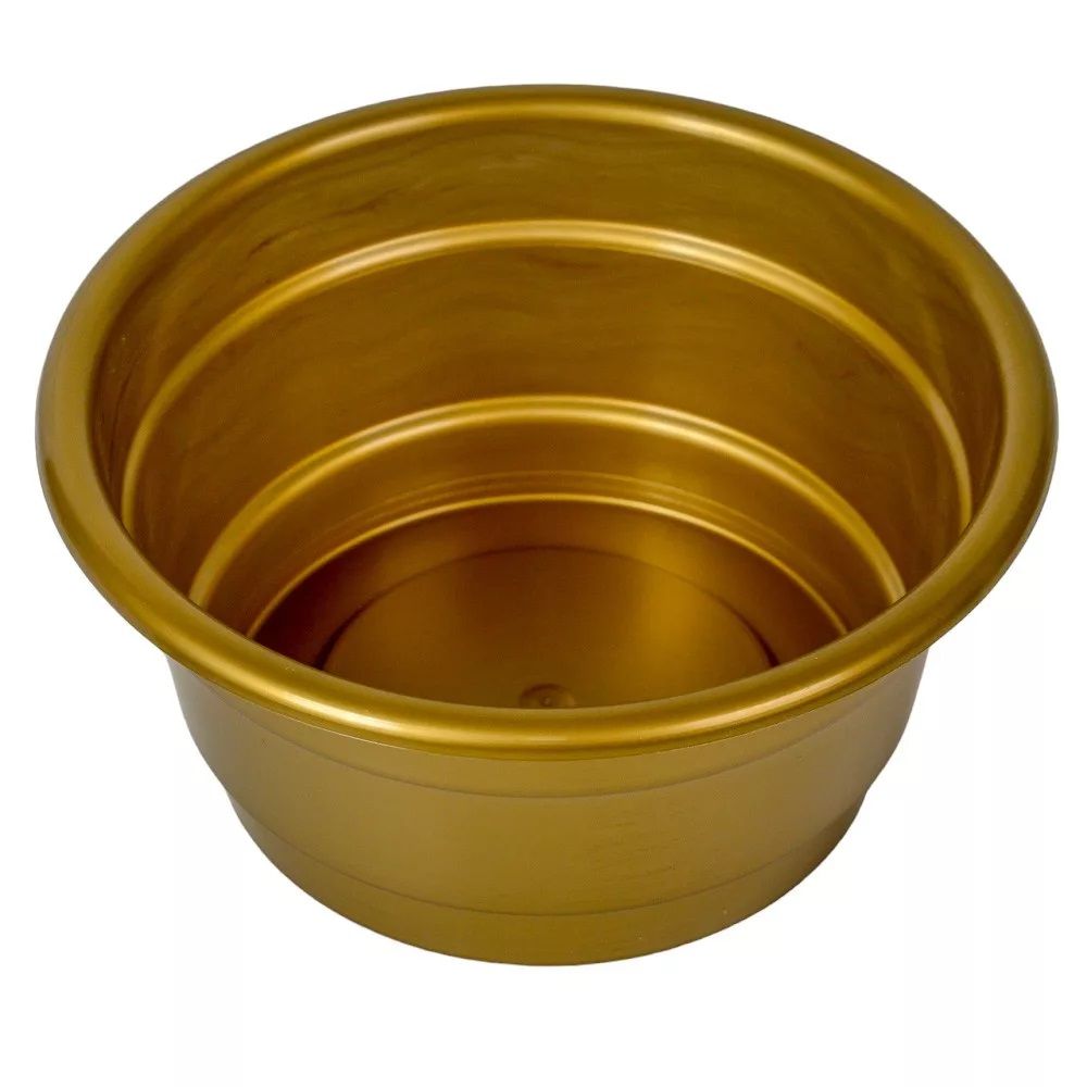 Műanyag közepes kerek tál arany D17cm M8cm - 2 színben Műanyag közepes kerek tál arany D17cm M8cm - 2 színben