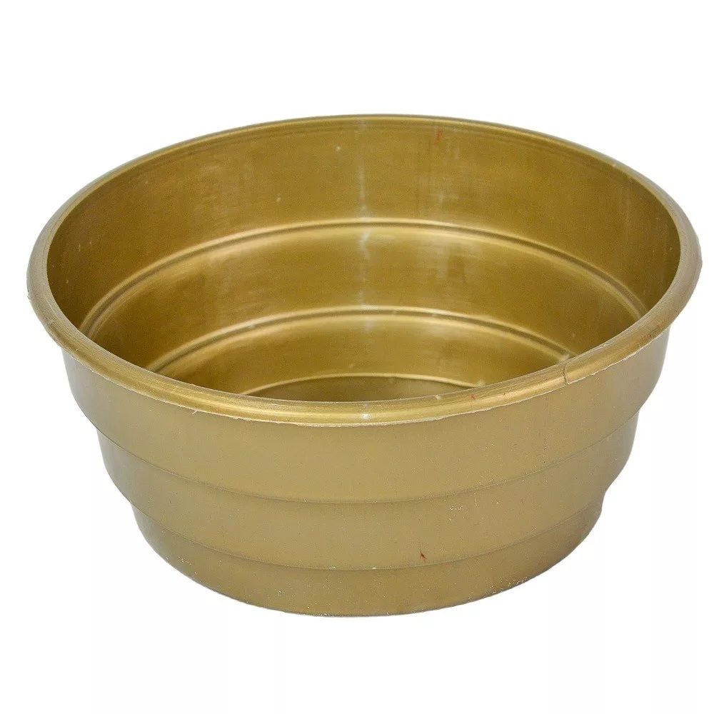 Műanyag nagy tál kerek arany D20cm M8,5cm Műanyag nagy tál kerek arany D20cm M8,5cm