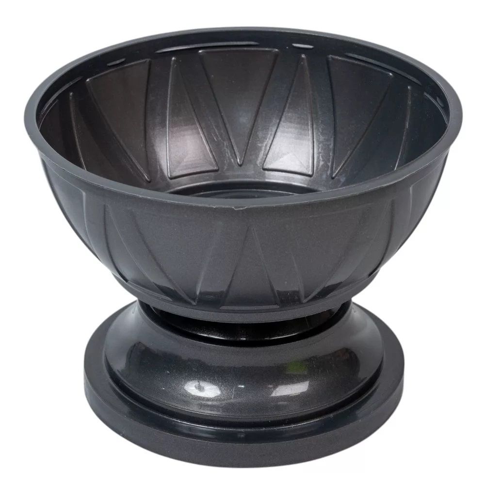 Műanyag talpas tál grafit D18cm M13cm - 3 színben Műanyag talpas tál grafit D18cm M13cm - 3 színben