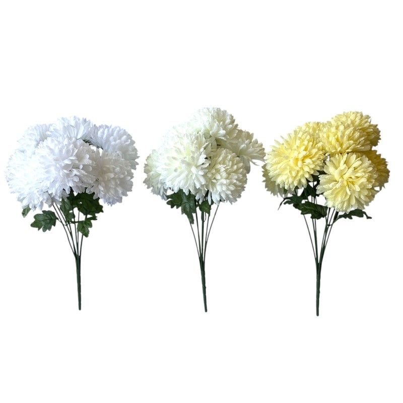 Krizantém csokor x7 51cm - 3 színben Krizantém csokor x7 51cm - 3 színben