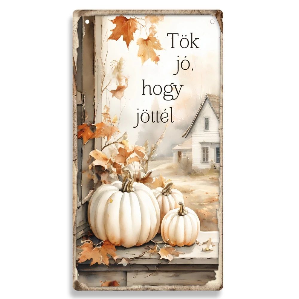Akasztós fa tábla őszi mintákkal 13x24,3cm - Több féle Akasztós fa tábla őszi mintákkal 13x24,3cm - Több féle
