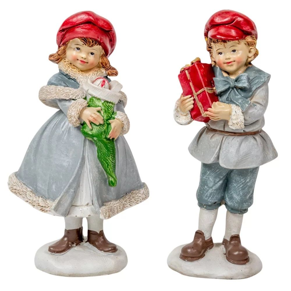 Gyerek figura piros sapival poly M15cm - 2 féle Gyerek figura piros sapival poly M15cm - 2 féle