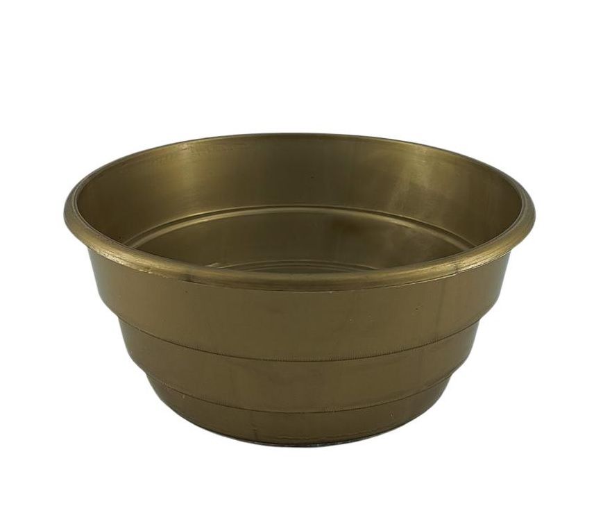 Virágtartó műanyag tál arany 15*7cm Virágtartó műanyag tál arany 15*7cm