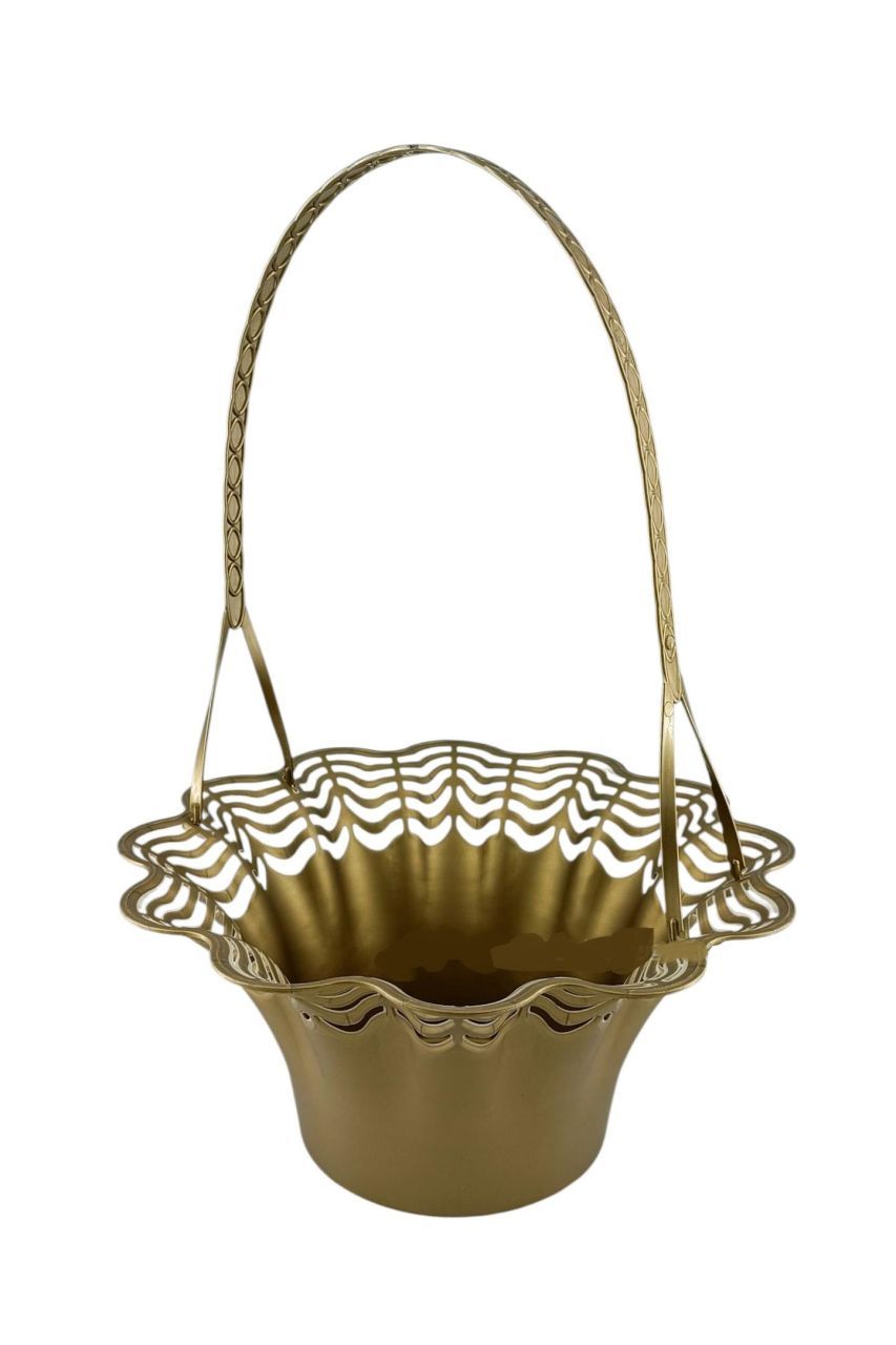Füles műanyag virágtartó kosár 27×37 cm – 3 színben Füles műanyag virágtartó kosár 27×37 cm – 3 színben