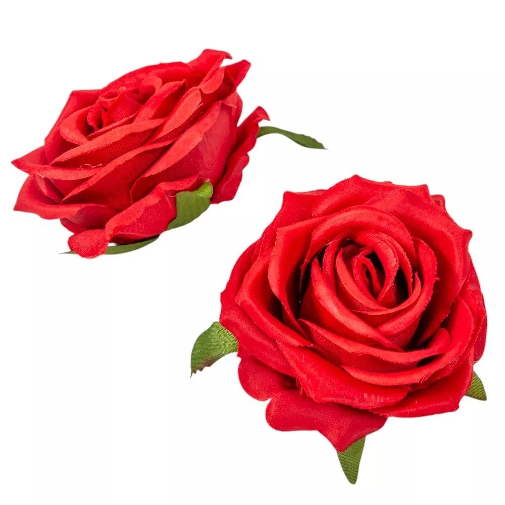 Rózsa nyílt bársony hatású D8cm 24db/csomag - 6 színben Rózsa nyílt bársony hatású D8cm 24db/csomag - 6 színben