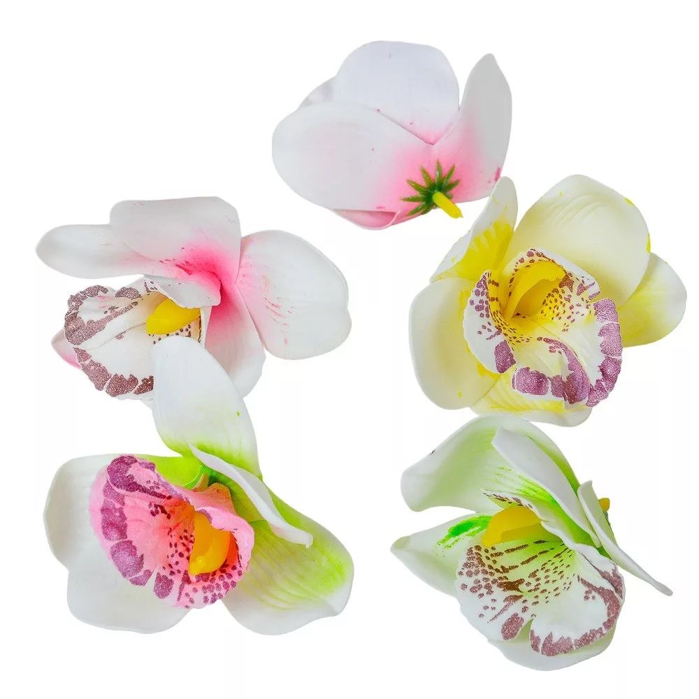 Orchidea virágfej polifoam D7cm 72db/csomag Orchidea virágfej polifoam D7cm 72db/csomag