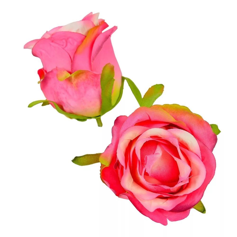Rózsa virágfej D7cm 24 db / csomag - 6 színben Rózsa virágfej D7cm 24 db / csomag - 6 színben