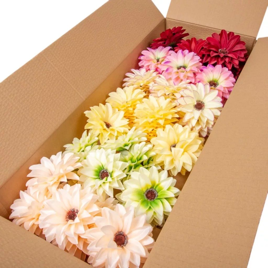 Dália virágfej szatén MIX1 D12cm72 db/csomag Dália virágfej szatén MIX1 D12cm72 db/csomag
