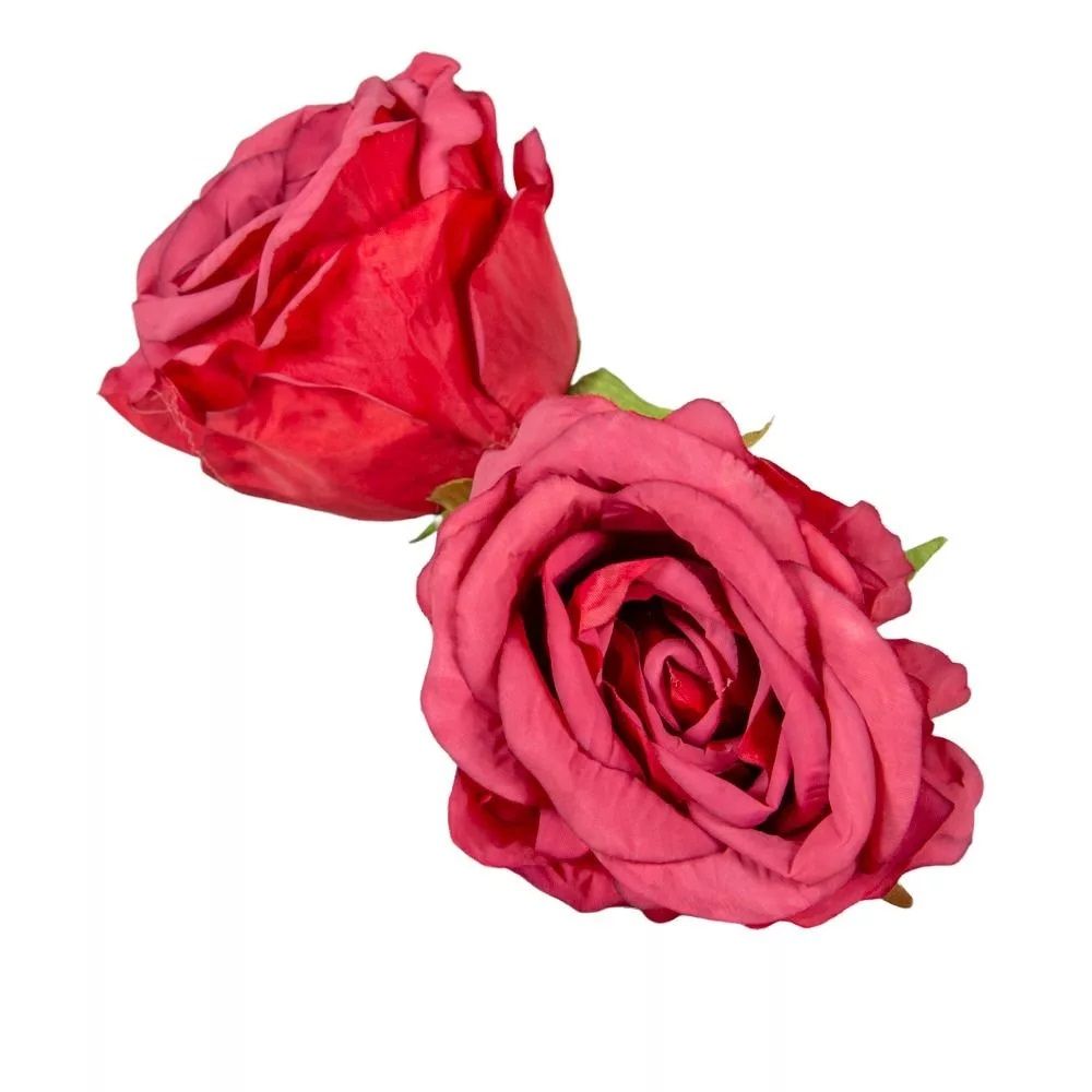 Rózsa virágfej D9cm 12db/csomag - 5 színben Rózsa virágfej D9cm 12db/csomag - 5 színben