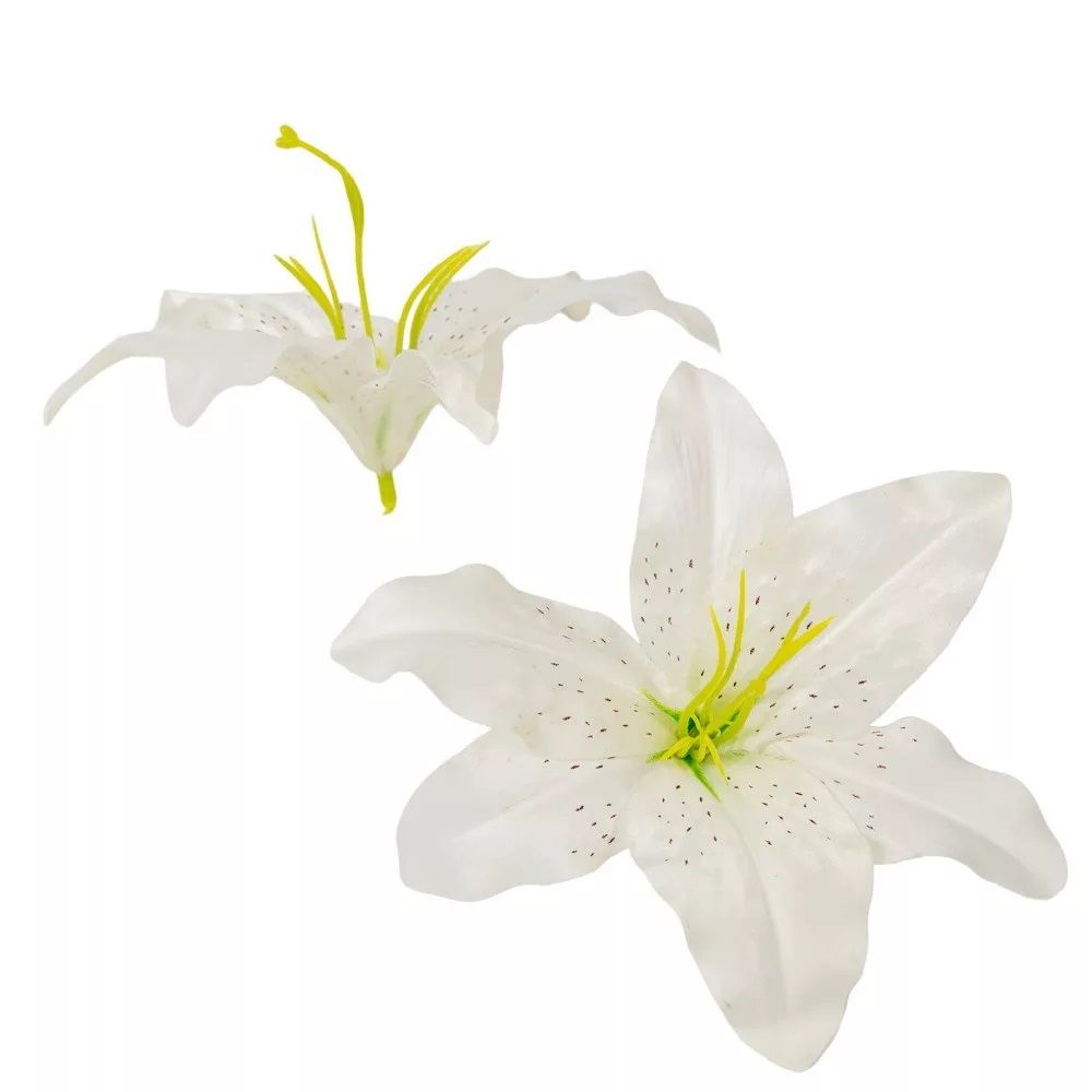 Liliom virágfej D12cm fehér 24db / csomag Liliom virágfej D12cm fehér 24db / csomag