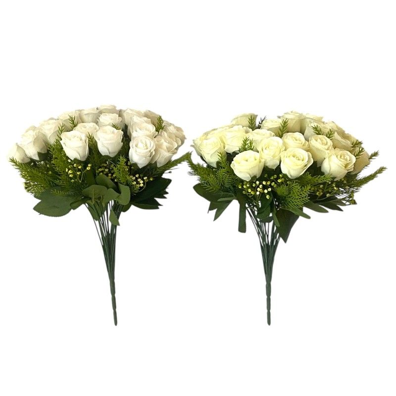 Rózsa csokor x24 42cm- 2 színben Rózsa csokor x24 42cm- 2 színben
