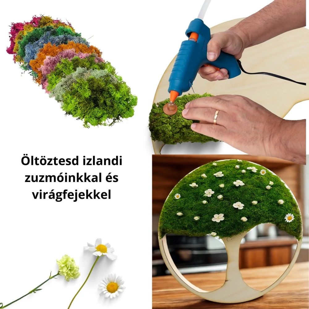 Natúr fa - Dekorálható DIY fa alap 37cm - 4 féle minta Natúr fa - Dekorálható DIY fa alap 37cm - 4 féle minta