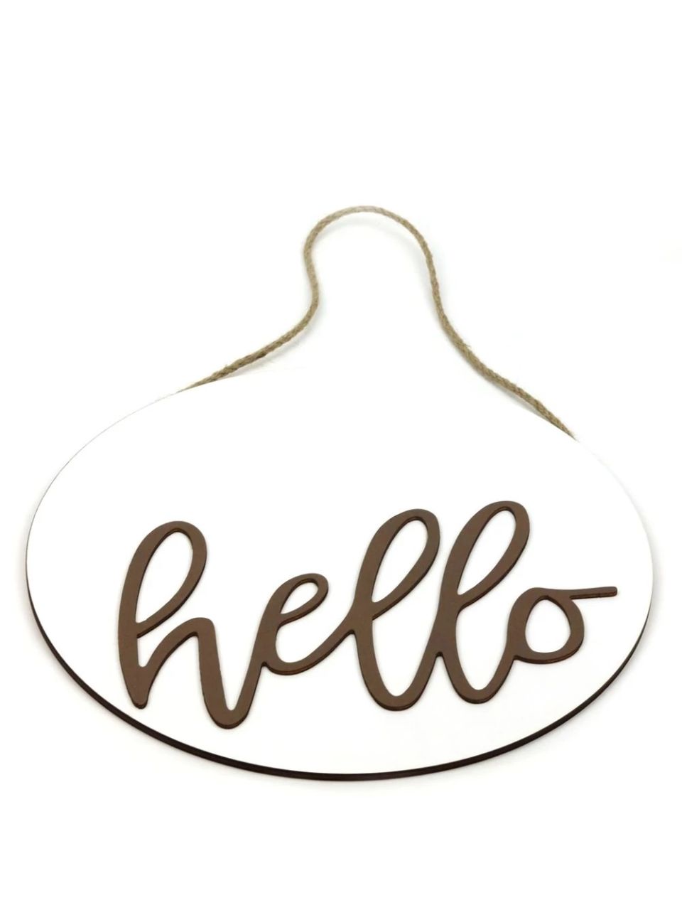 Kerek kopogtató tábla Hello - 2 színben Kerek kopogtató tábla Hello - 2 színben
