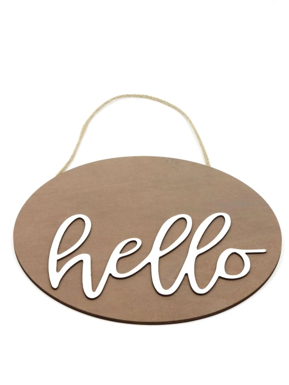 Kerek kopogtató tábla Hello - 2 színben Kerek kopogtató tábla Hello - 2 színben