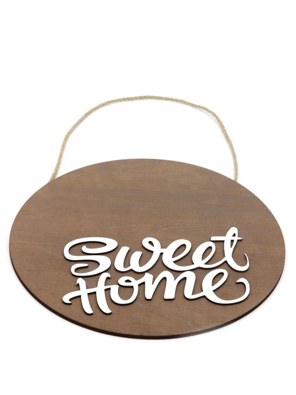 Kerek kopogtató tábla Sweet Home - 2 színben