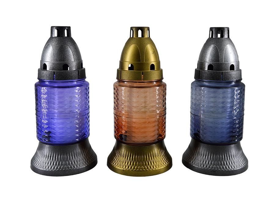 Üvegmécses henger 18cm - 3 színben Üvegmécses henger 18cm - 3 színben