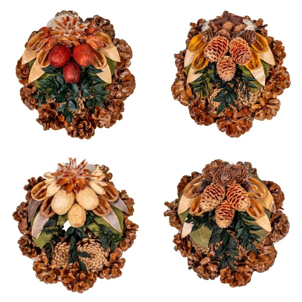 Rózsatoboz kegyeleti koszorú trópusi szárazvirággal – 15–30 cm Rózsatoboz kegyeleti koszorú trópusi szárazvirággal – 15–30 cm