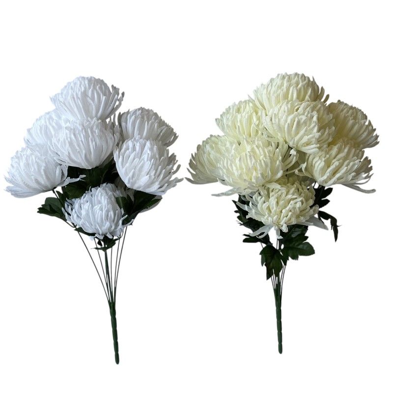 Krizantém csokor x7 45cm - 2 színben Krizantém csokor x7 45cm - 2 színben