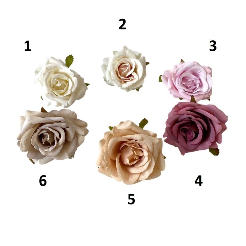 Rózsa fej 7-8cm - Több színben Rózsa fej 7-8cm - Több színben