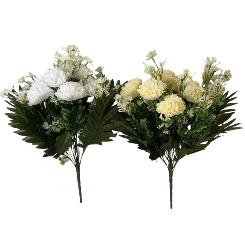 Krizantém csokor x18 52cm - 2 színben Krizantém csokor x18 52cm - 2 színben