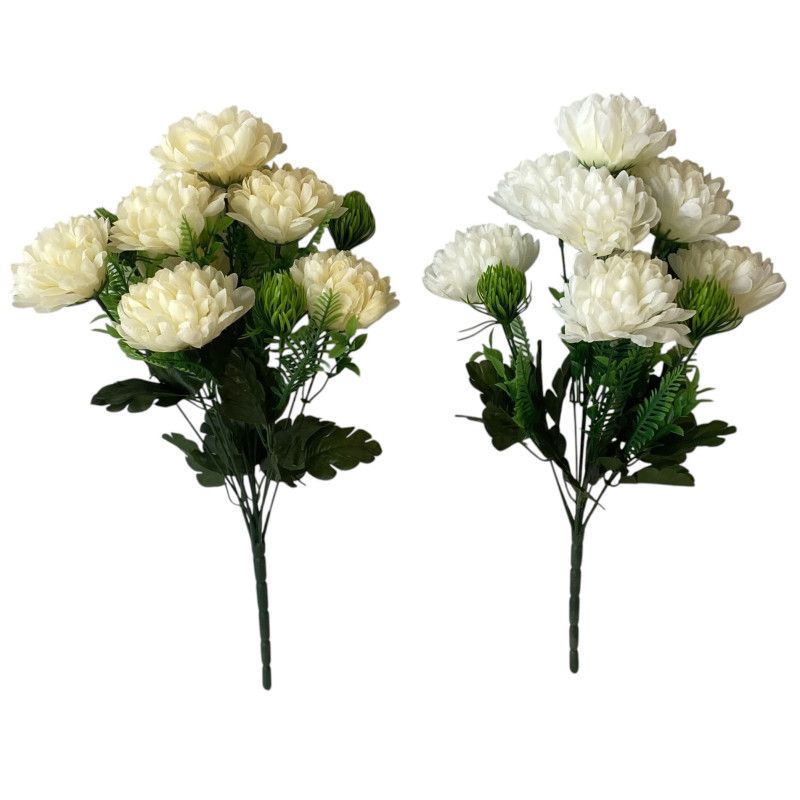 Krizantém csokor x12 52cm - 2 színben Krizantém csokor x12 52cm - 2 színben