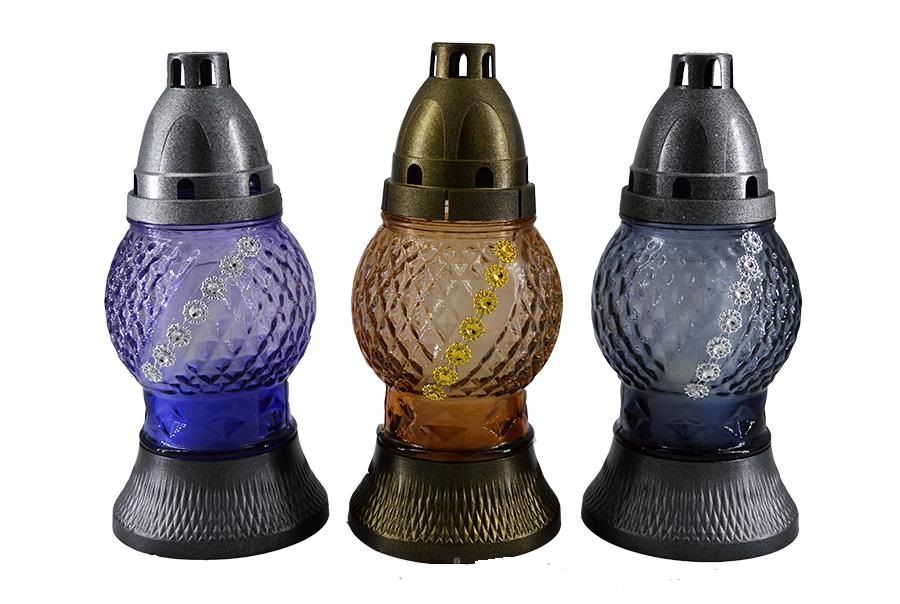 Üvegmécses gömb strasszos 19cm