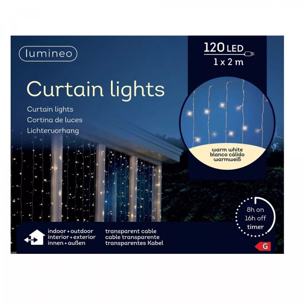 Fény függöny Lumineo ledes átttetsző kábellel - Több méretben Fény függöny Lumineo ledes átttetsző kábellel - Több méretben
